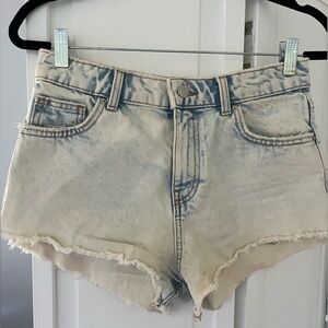 Zara Acid Wash Denim Shorts